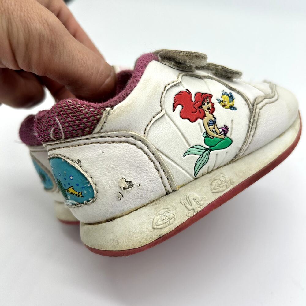 Vintage Little Mermaid Sneakers 90's Ariel Disney Princess Girl Toddler Shoes 3 - Picture 9 of 12